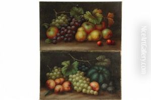 Pair Of Still Lifes With Fruit