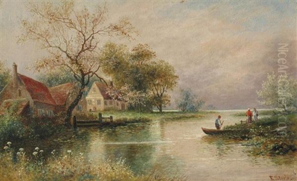 Cottages Along A River - view 1