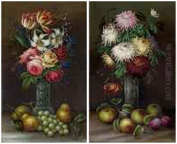 Blumenstillleben (pair) - view 1