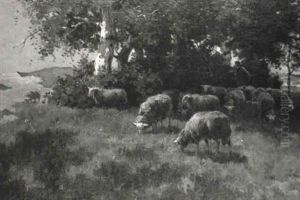 Shepherd Tending Sheep by Willem Steelink the Elder