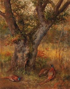 Pheasants In The Undergrowth by David George Steell