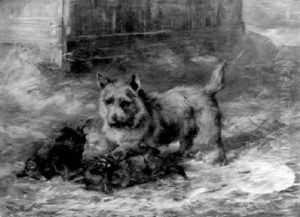 A Terrier And Her Pups