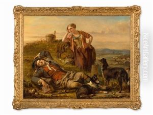 Sleeping Shepherd, Scotland by Gourlay Steell