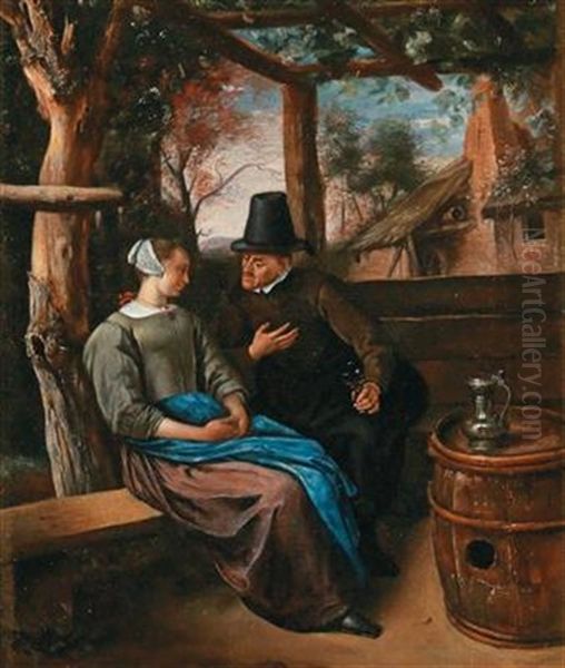 A Suitor With A Young Woman - view 1