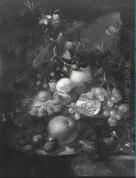Still Life Of Fruit And Flowers - view 1