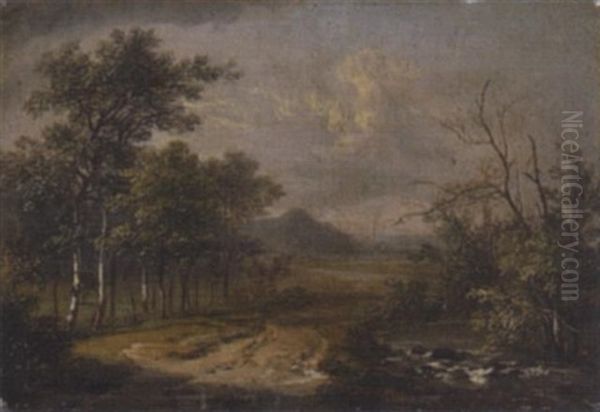 Sommerlandschaft Mit Bachlauf Und Birken - view 1
