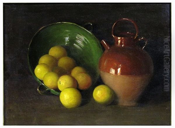 Still-life With Stoneware Jug And Lemons - view 1