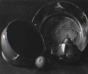 Still Life With Apple, Tea Kettle And Brass Plate