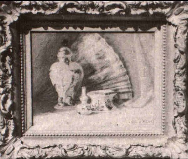 Oriental Porcelains And Fan - view 1