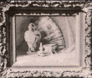 Oriental Porcelains And Fan by Gerard L. Steenks