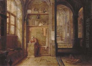 Saint Jerome In A Church Interior