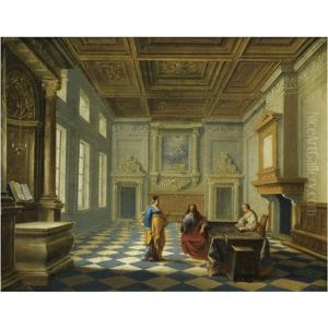 Christ In The House Of Mary And Martha by Hendrick van Steenwyck the Elder