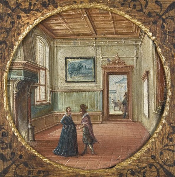Interior With A Lady And A Gentleman - view 1