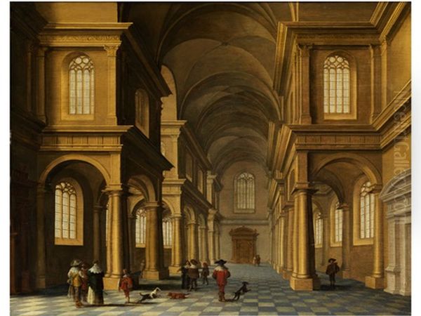Kircheninterieur Mit Figurenstaffage - view 1