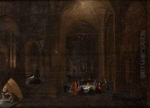 Interior De Iglesia Con La Ultima Cena by Hendrick van, the Younger Steenwyck