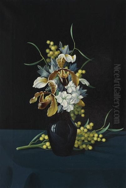 Irises And Mimosas - view 1