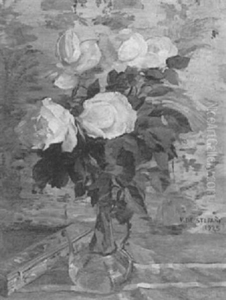 Still Life Of White Roses - view 1