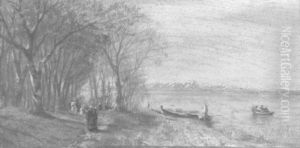 Ausflugler Am Starnberger See by Arnold Steffan