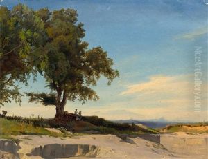 Landscape Study (probably Italy) by Johann Gottfried Steffan