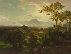 Landscape Near Brannenburg by Johann Gottfried Steffan