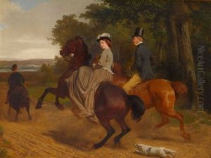 Familienausritt by Carl Steffeck
