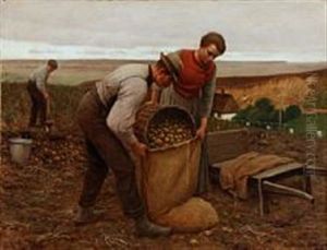 The Potato Harvest by Poul Steffensen