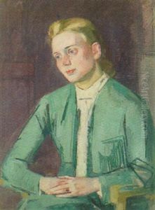 Damenportrat by Heinrich Stegemann