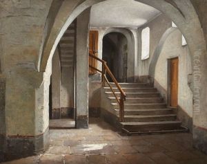 Innenansicht Des Klosters St. Afra Zu Meissen by August Wilhelm Ludolf Stegmann