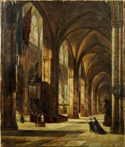 Interieur D'eglise by Franz Stegmann