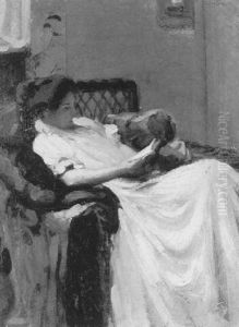 Seated Woman Reading by Caroline Stehlin