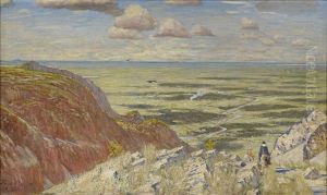Weite Sudamerikanische Landschaft Mit Zwei Reitern by Robert Von Steiger
