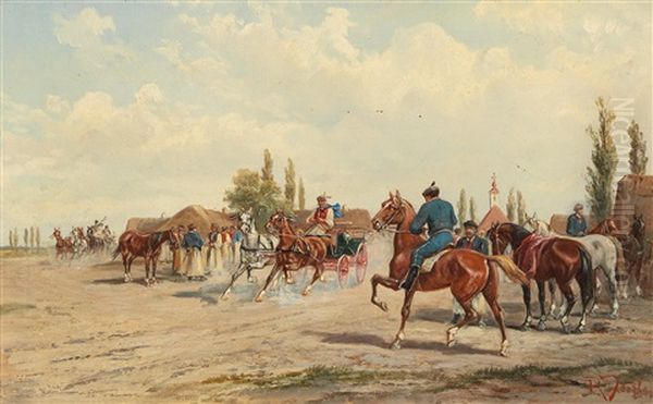 Horse Market At Arad In Hungary - view 1