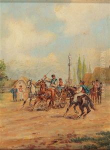 Encounter In The Village Square by Alfred (A. Stone) Steinacker