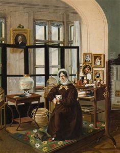 A Sitting Lady by Carl Steinacker