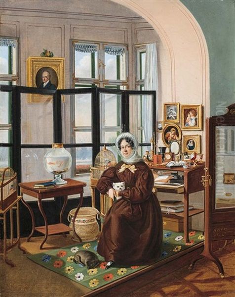 Lady In Interior Wearing A Coif - view 1