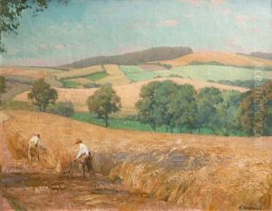 Erntezeit Bei Lutjenburg by Eduard Steinbach