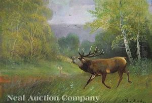 Buck In A Field by Eduard Steinbach