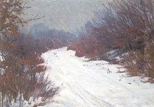 Kleinborstel Im Schnee by Eduard Steinbach