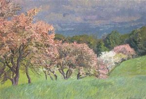 Bluhende Apfelbaume by Eduard Steinbach