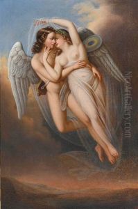 Amor (+ Psyche; Pair) by Eduard Steinbruck