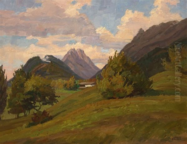 Gebirgslandschaft Mit Gehoft - view 1