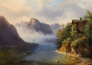 Hallstattersee Gegen Krippenstein by Franz II Steinfeld