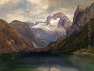 View Of Lake Gosau And Dachstein by Wilhelm Steinfeld
