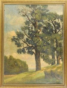 Landschaft Mit Knorrigem Baum by Heinrich Steinhagen