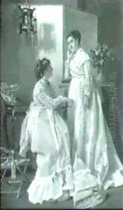 Zwei Damen In Einem Chinesischen Salon.