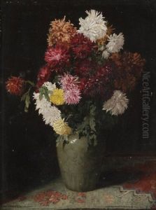 Vase De Fleurs by Adolphe Charles Ed. Steinheil