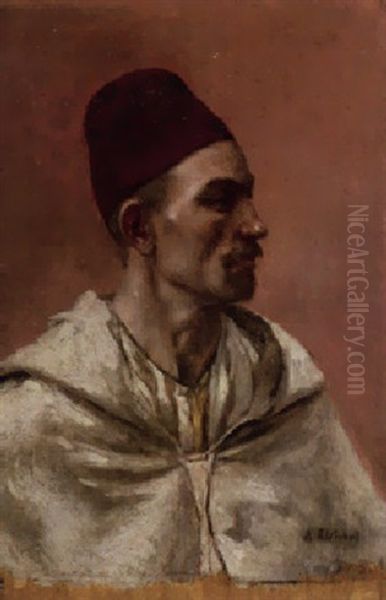 Portrait D'homme A La Chechia Rouge - view 1