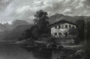 A Mountain Lake In Bavaria by Johann Friedrich Steinkopf