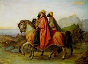 Der Zug Der Heiligen Drei Konige Nach Bethlehem by Edward Jakob Von Steinle