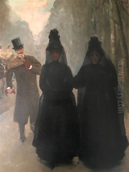Twee Dames Op De Boulevard In Parijs - view 1